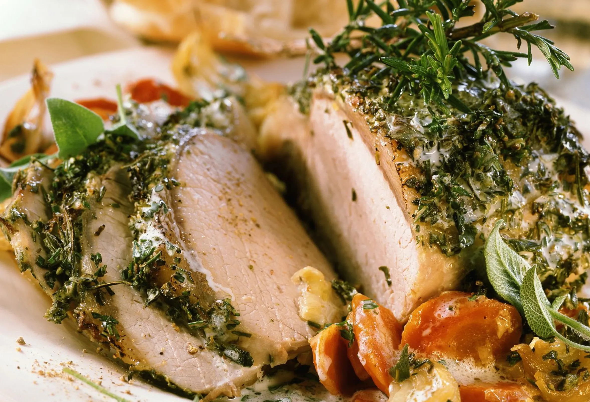 herb-crusted smoked pork tenderloin