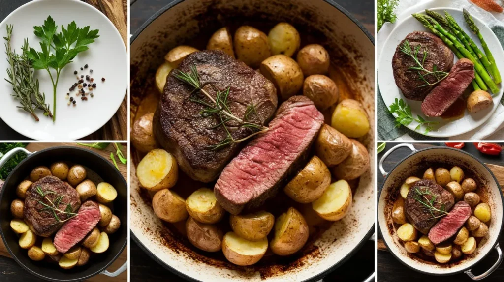 Garlic Butter Steak and Potatoes